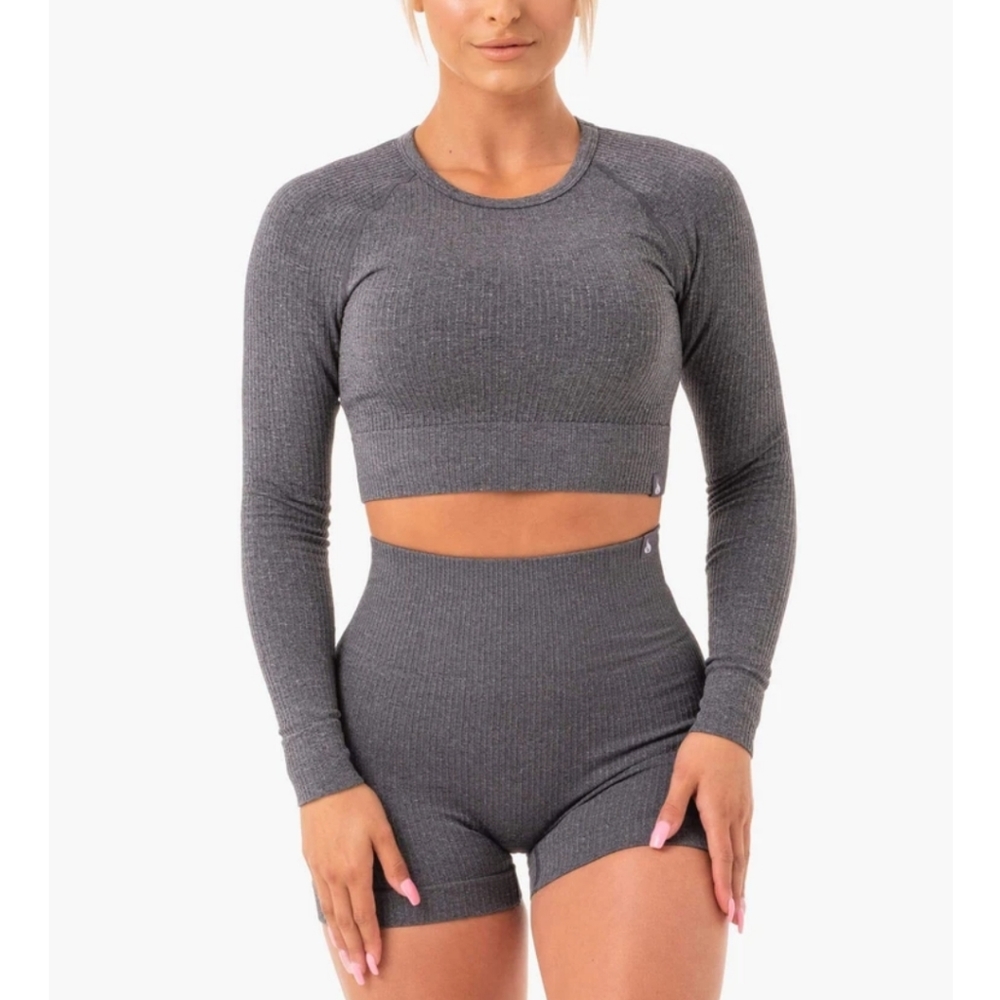 Ryderwear Rib Seamless Long Sleeve Crop Top